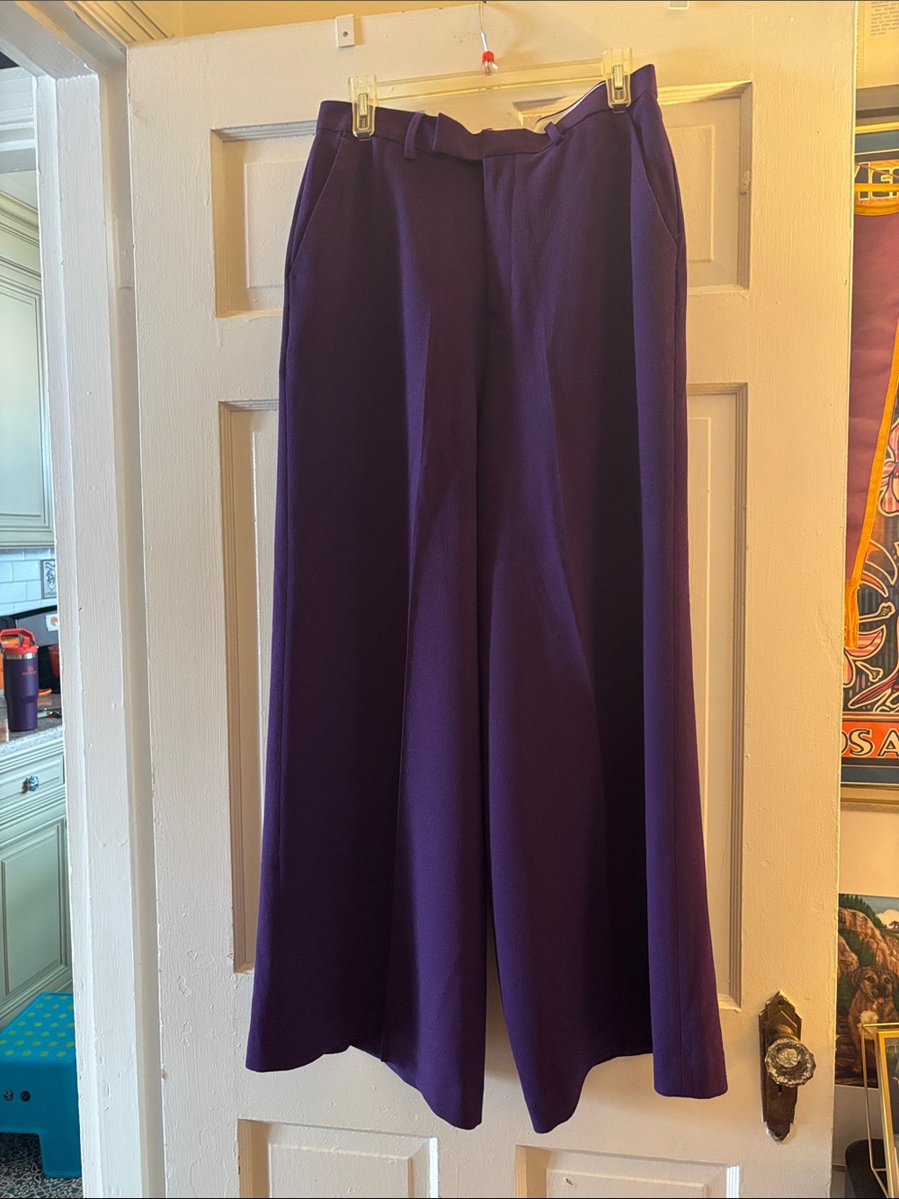 ASOS Wide-Leg High-Waist Purple Men’s Pants